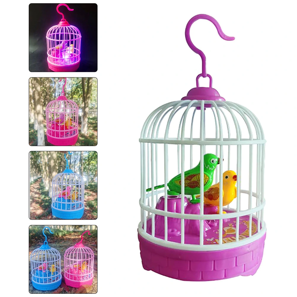 1Pc Smart Birdcage Toy Pet Caged Bird Battery Operated Bird Toy (Random Color)