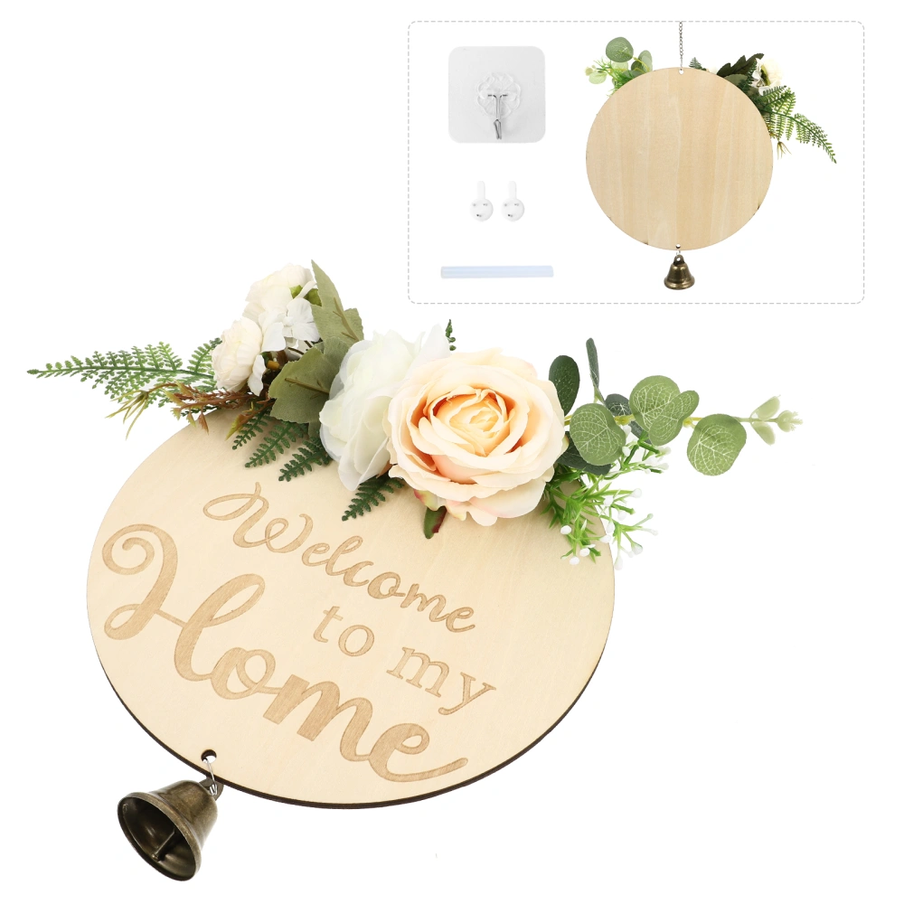 1Pc Welcome Board Decor Hanging Wooden Door Tag Countryside Style Door Pendant