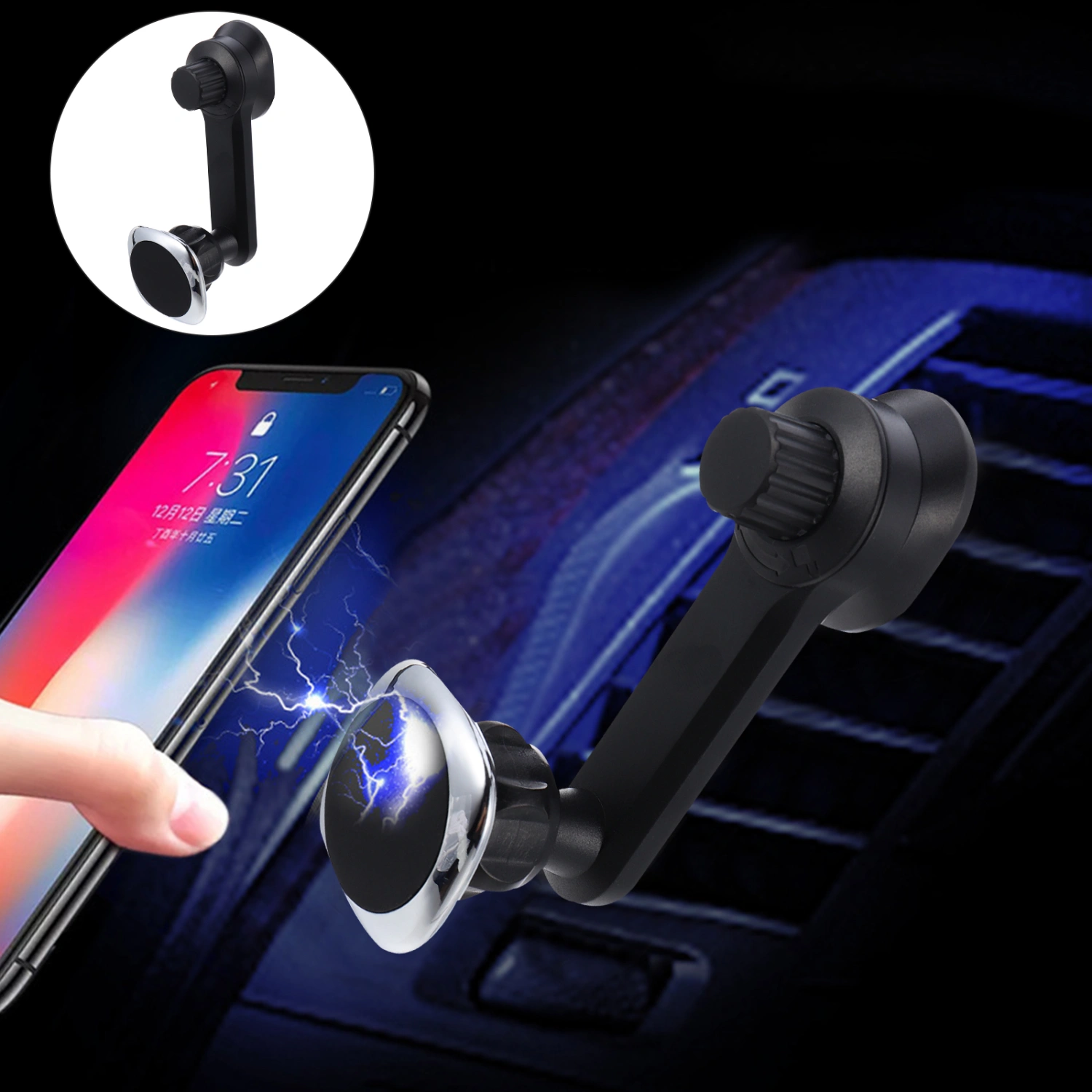 Car Phone Holder Universal Air Vent Magnetic Car Phone Mount Car Mobile Holder
