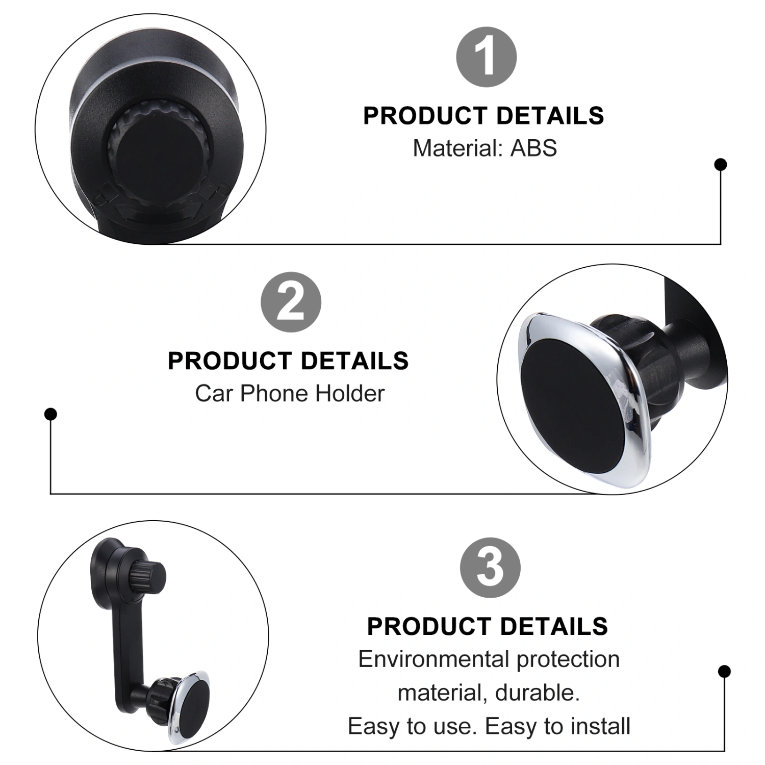 Car Phone Holder Universal Air Vent Magnetic Car Phone Mount Car Mobile Holder