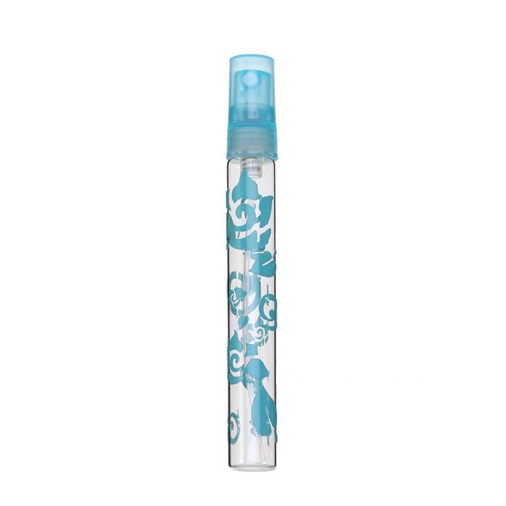 10ml Portable Glass Tube Printed Empty Perfume Bottle for Traveling (Blue)