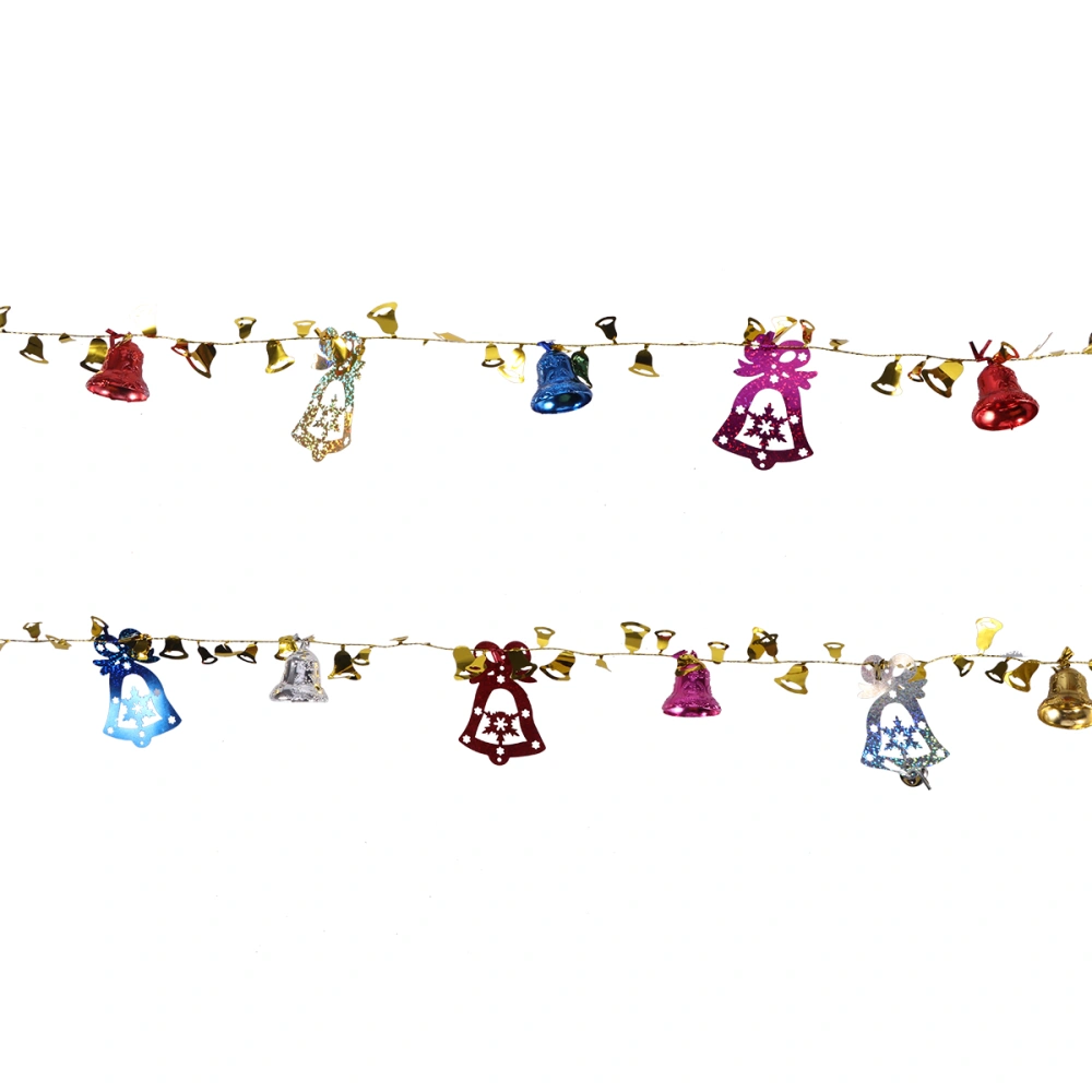 1.8m Temple Bell Hanging String Christmas Tree Decor Bell Ornament for Holiday Decoration (Colorful)