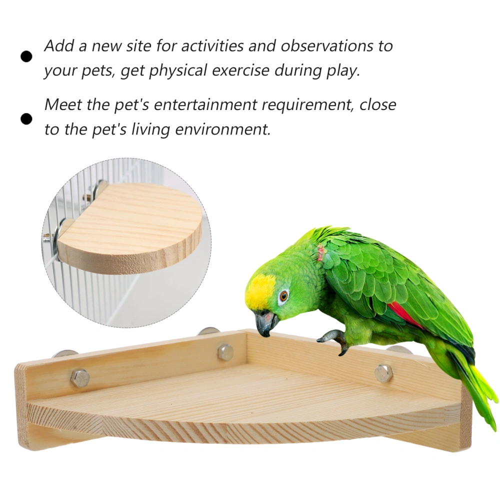 3pcs Pet Parrot Stand Board Wood Platform Bird Cage Accessories Bird Supplies