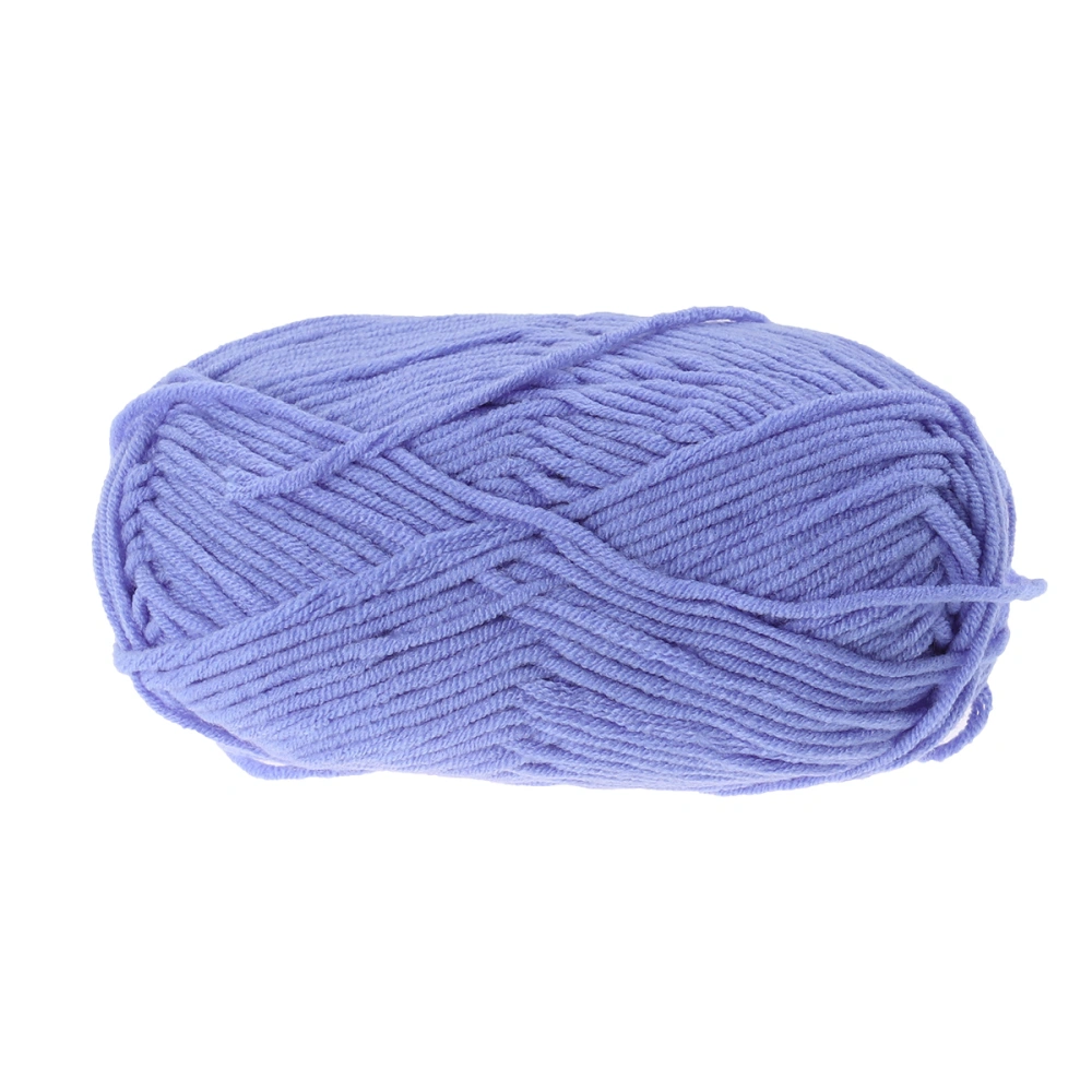 50g Milk Cotton Yarn Cotton Chunky Hand-woven Crochet Knitting Wool Yarn Warm Yarn for Sweaters Hats Scarves DIY (Blue)