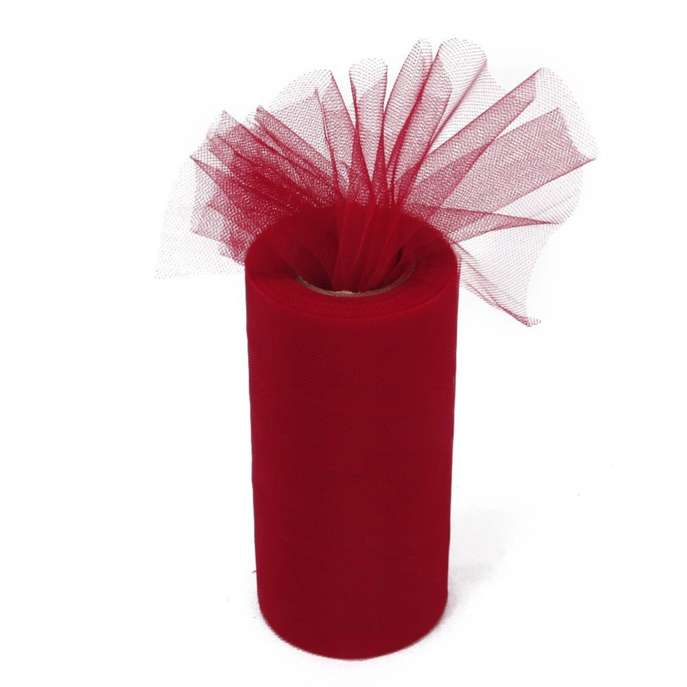 Roll of 22M*15CM Banquet Wedding DIY Tulle Craft Tutu Decoration (Red)