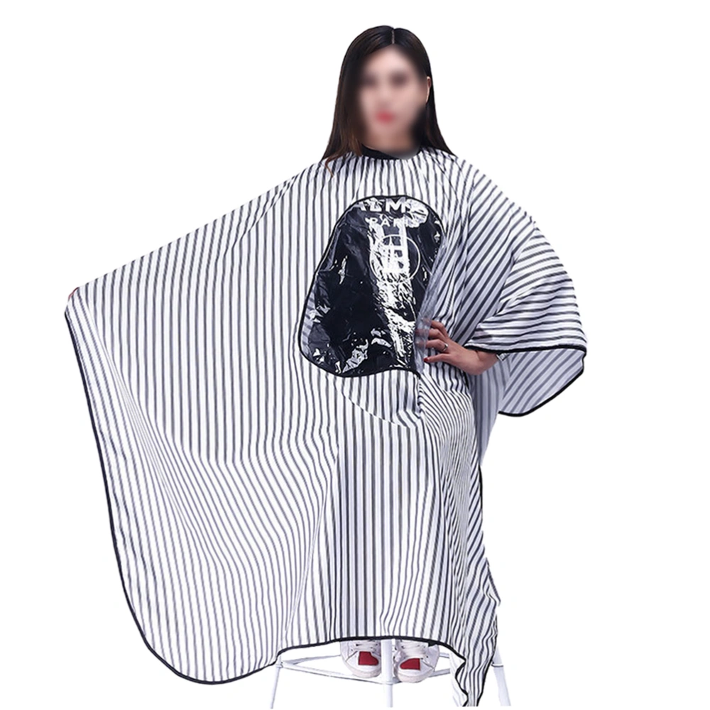 Vintage Wai Cloth Stripe Pattern Apron Hair Cutting Cape Hairdressing Cloak