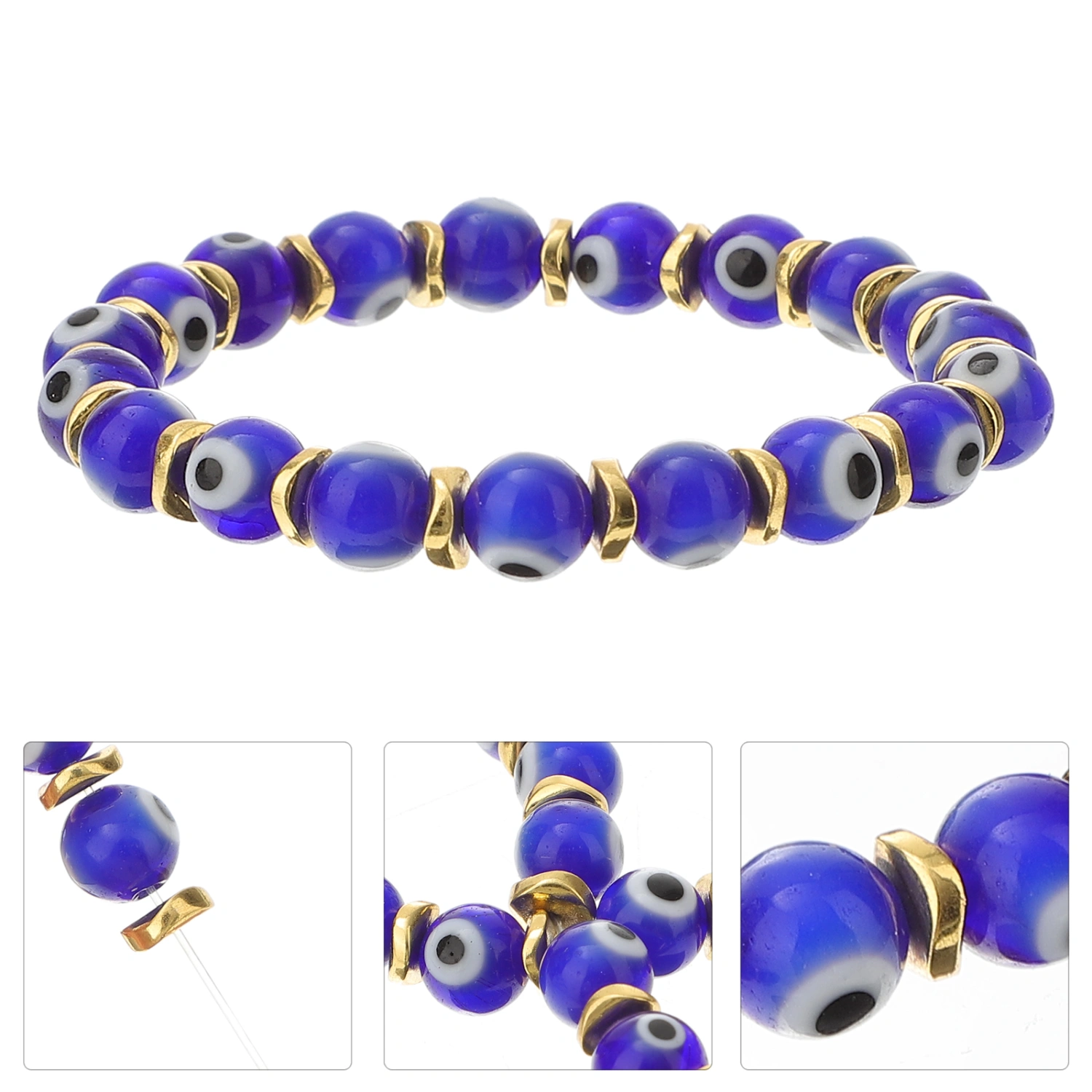 Elastic Evil Eye Bracelet Beaded Evil Eye Jewelry Gift for Women Men Boys Girls