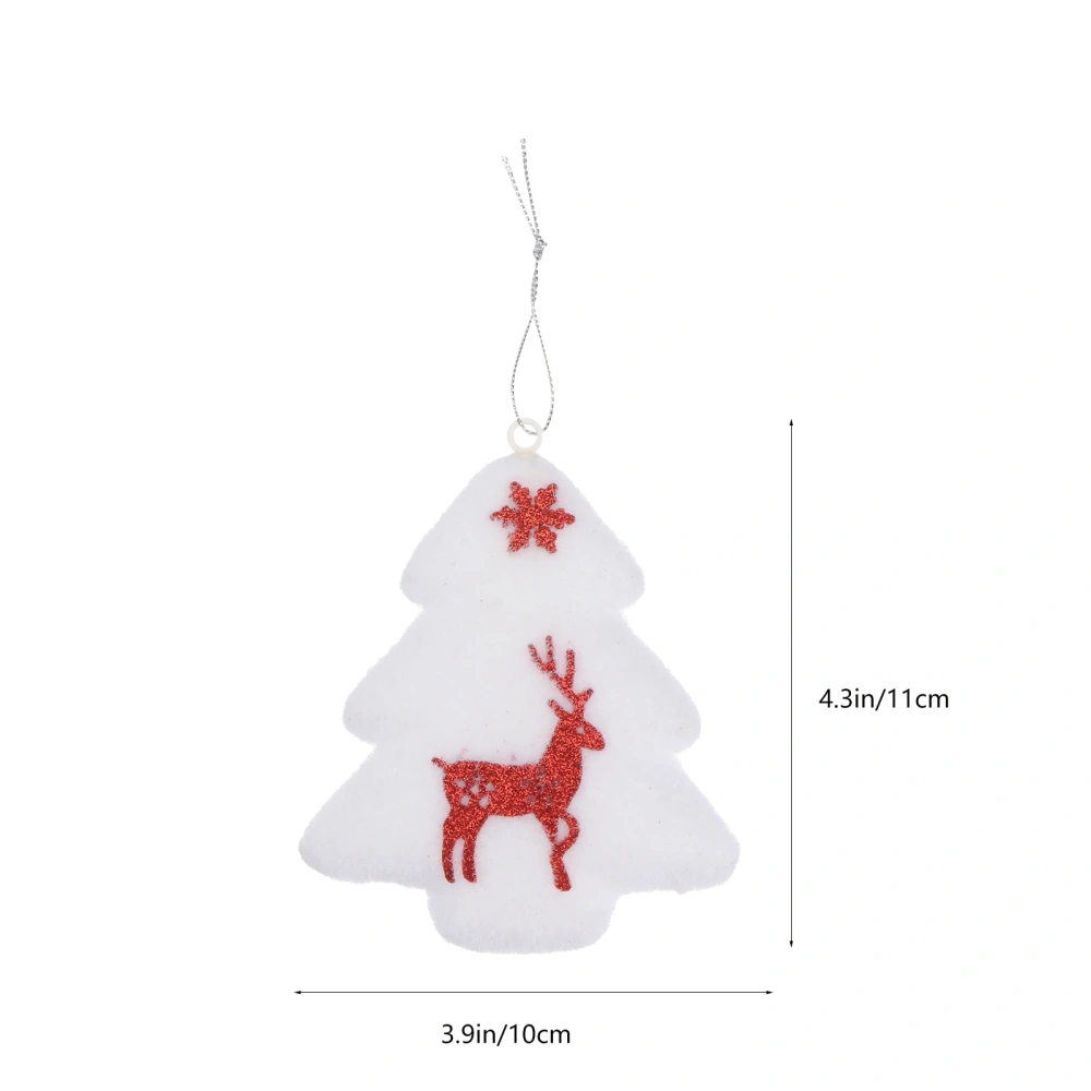 1pc Christmas Tree Hanging Xmas Tree Pendant Xmas Ornament Supply (White)