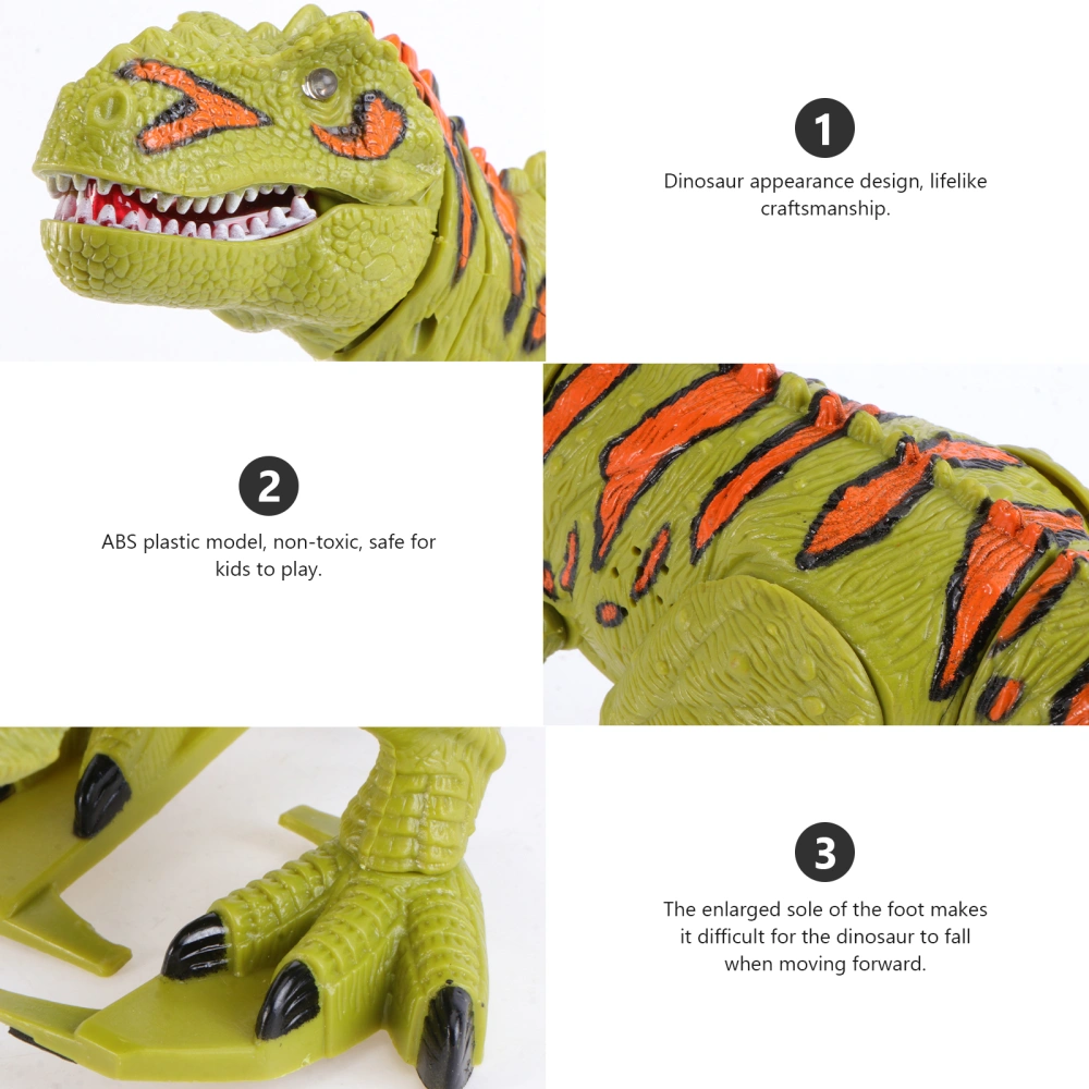 Electric Dinosaur Toy Simulational Dinosaur Model Walking Tyrannosaurus with Colorful Light and Sound Effects Creative Toy for Kids (Random Color)