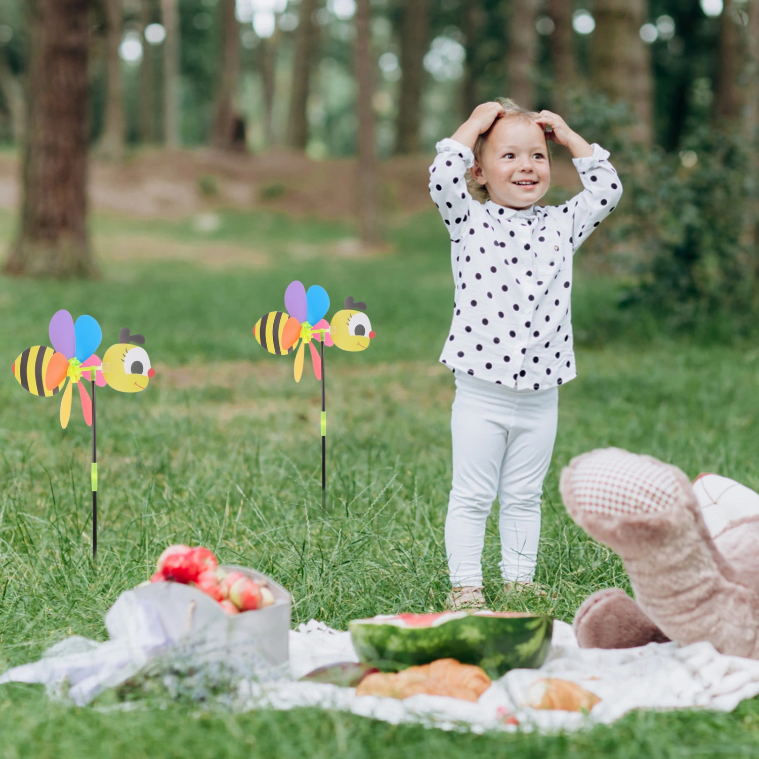 3 Pcs Dragonfly Windmills Decorative Garden Pinwheels Children Windmills Toys