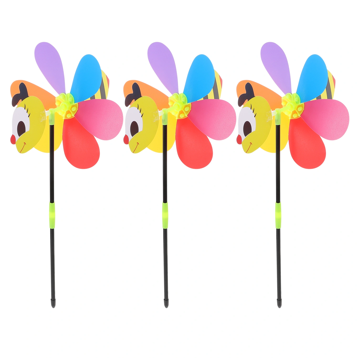 3 Pcs Dragonfly Windmills Decorative Garden Pinwheels Children Windmills Toys