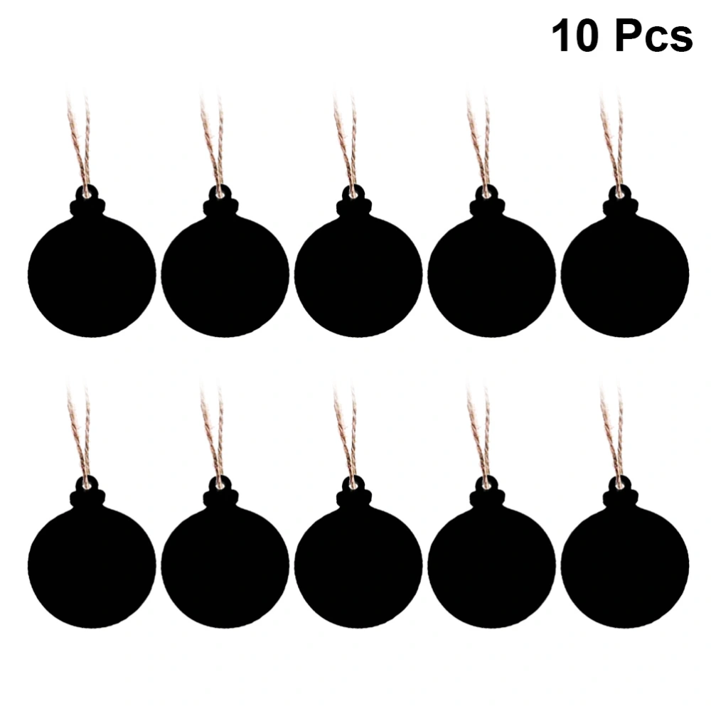 10 Pcs Wooden Ball Decoration DIY Crafts Hanging Tags Pendant Ornament Wood Slices Discs for Xmas Wedding Valentine's Day