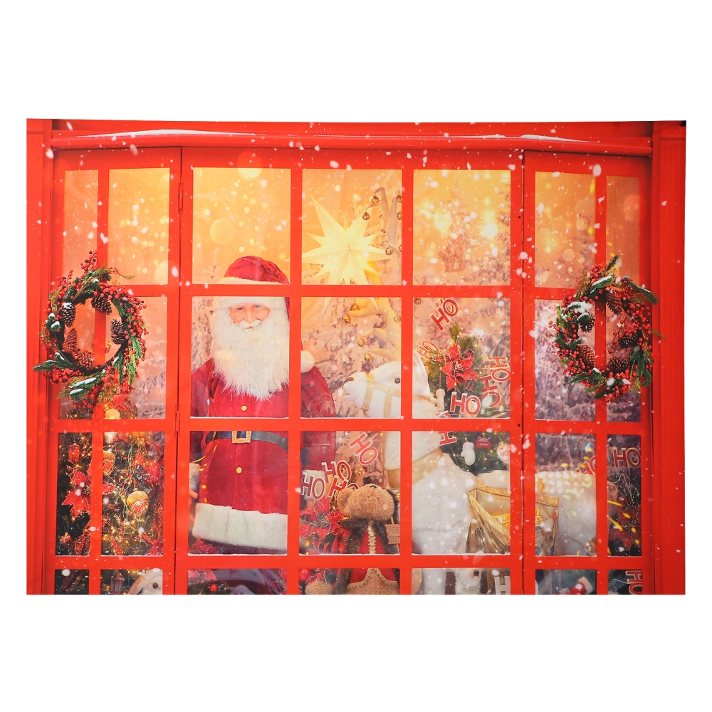 Christmas Backdrop 3D Show Window Photography Background Photo Booth Props