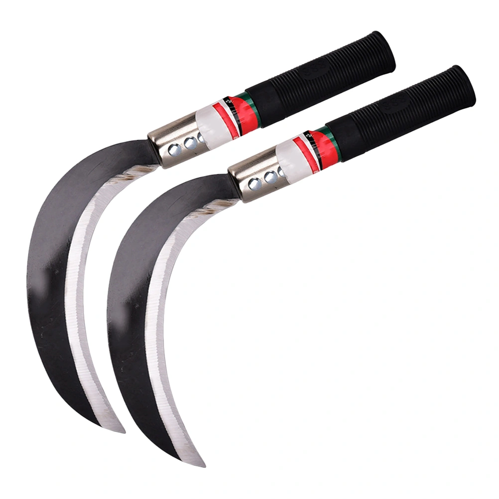 2pcs Gardening Sickle Manganese Steel Sickle Tree Cutter Weeding Sickle