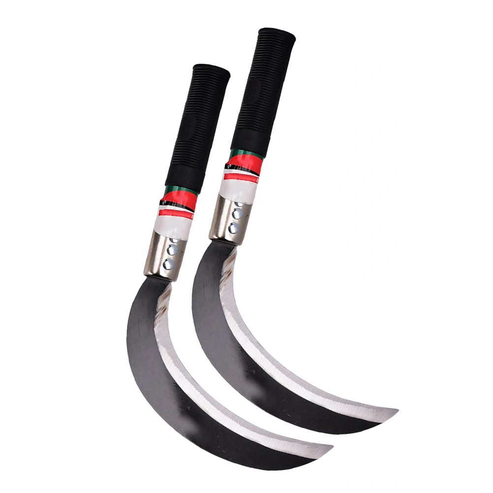 2pcs Gardening Sickle Manganese Steel Sickle Tree Cutter Weeding Sickle
