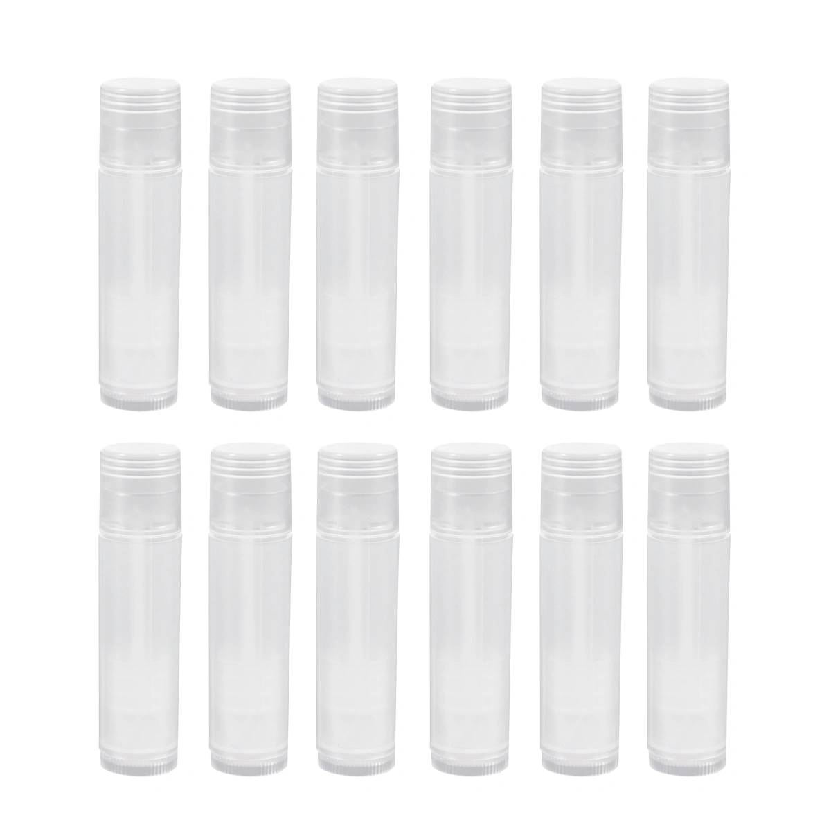 50pcs Lip Balm Tube Cosmetic DIY Empty Chapstick Container with Caps Lipstick Storage Tube