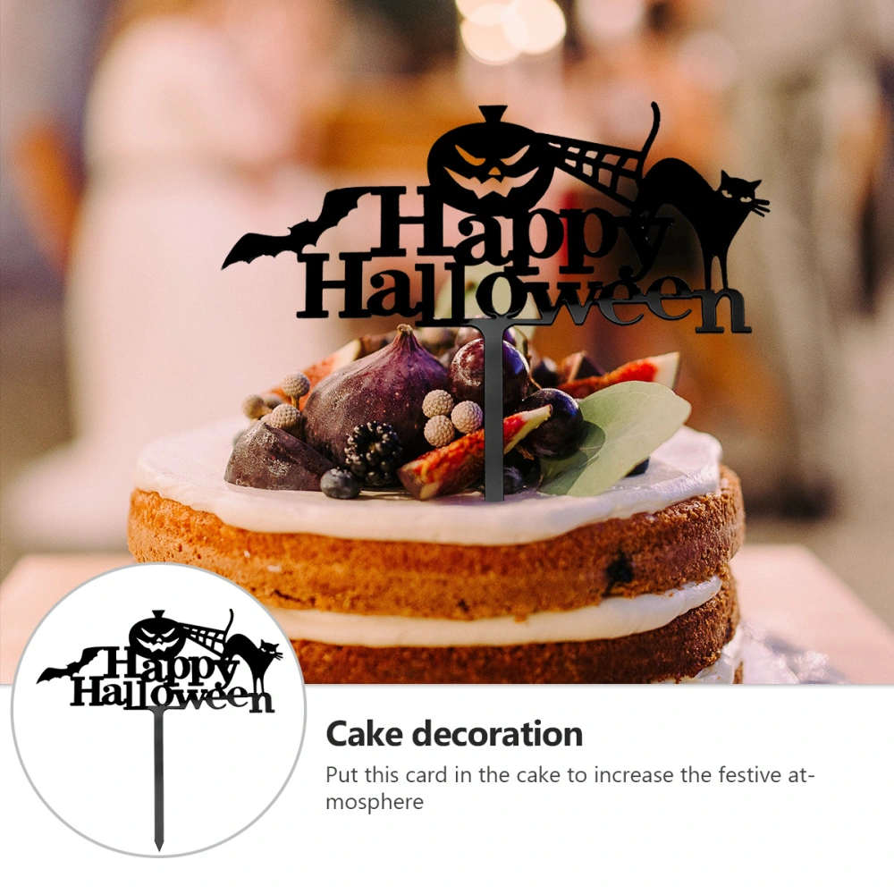 10PCS Acrylic Cake Topper Halloween Themed Cake Decoration Party Cake Decor Prop