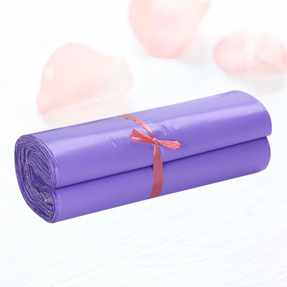 100 Pcs 17x30cm Adhesive Waterproof Express Delivery Packing Bags Thicken Packing Container for Paper File Product Commodity Goods (Purple)