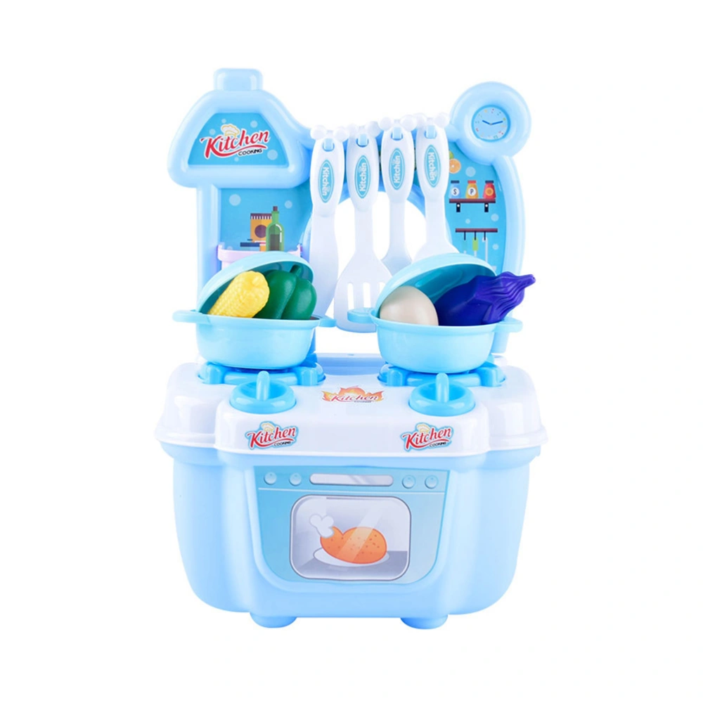 Kitchen Cooking Toys Funny Mini Child Play House Kitchenware Toy for Girl Boy (Blue)