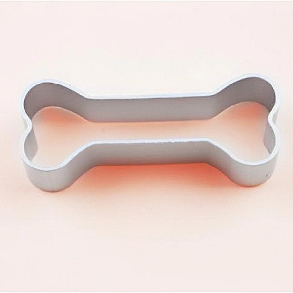 Dog Bone Shaped Aluminum Alloy DIY Dough Biscuit Cake Jelly Cookie Cutter Baking Mould (Silver)