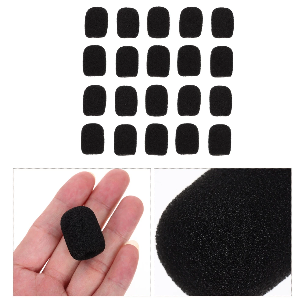 20pcs Sponge Covers for Lapel Microphone Sponge Microphones Windscreen