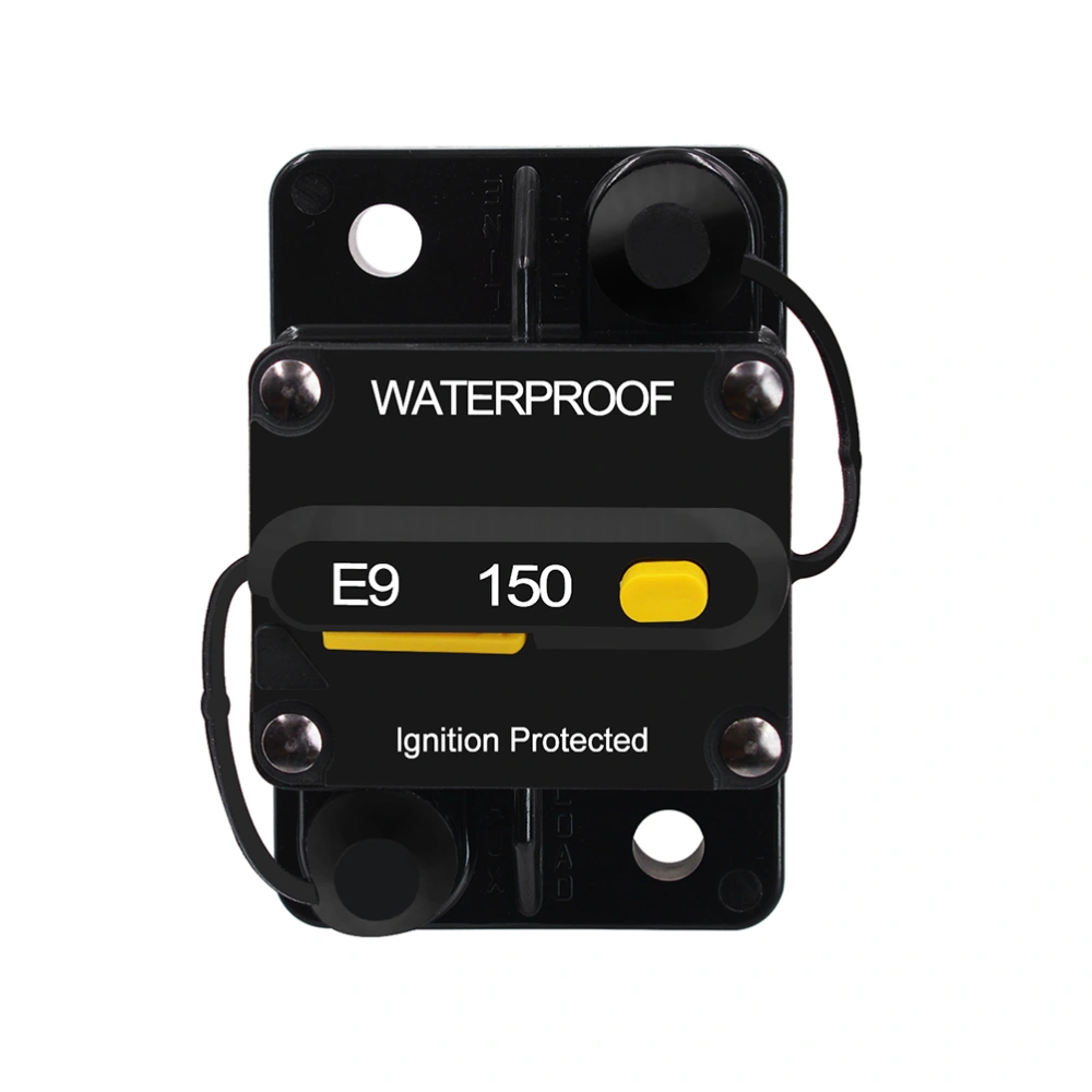 32V Fuse Reset Car Auto 150A AMP Amplifier Circuit Breaker Waterproof For Vehicles Ships Boat (Black)