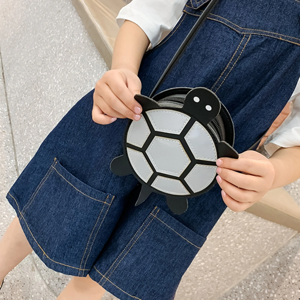 Crossbody Bag Little Turtle Coin Purses Cartoon Shoulder Bag Messenger Handbag Mini Bag for Kids Silver