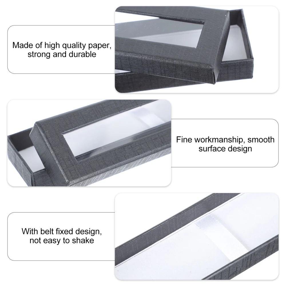 5PCS Single Pen Storage Box Creative Paper Pen Box Opening Window Pen Box