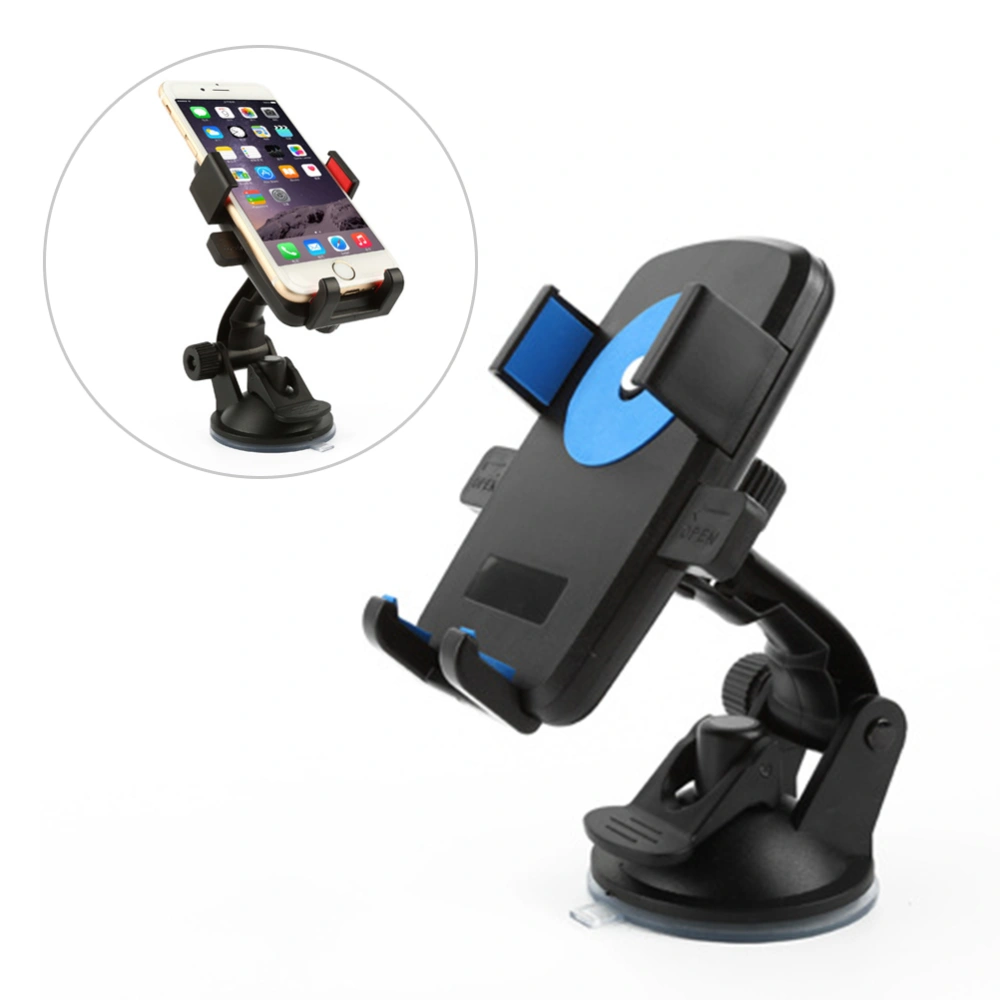 Car Phone Mount Holder Support Windshield Dashboard Universal Car Mobile Phone Cradle for Smartphone and GPS (Blue)