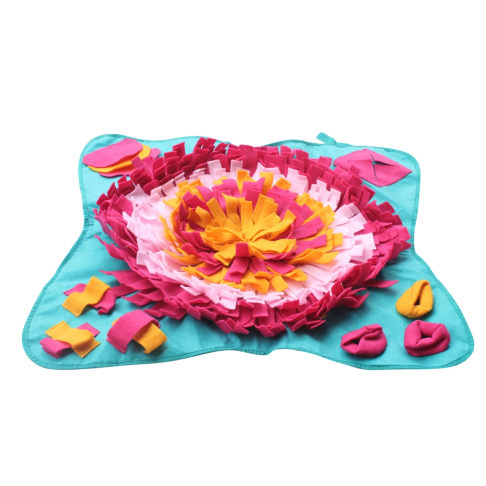 Portable Folding Pet Cushion Bite-Resistant Flower Sniff Smell Pad Educational Mat for Pet Dog Cat