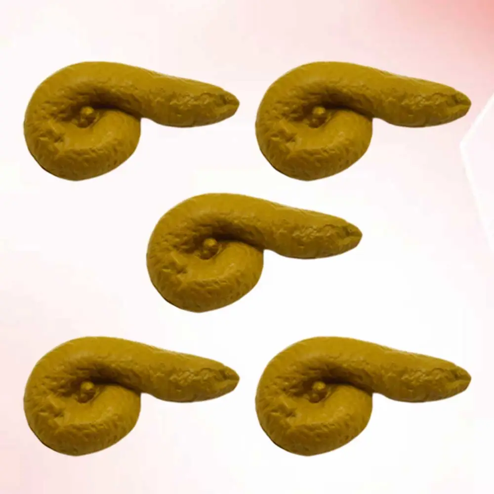 5pcs Fake Excrement Spoof Toys Realistic Feces Plaything for Halloween April Fool's Day Party