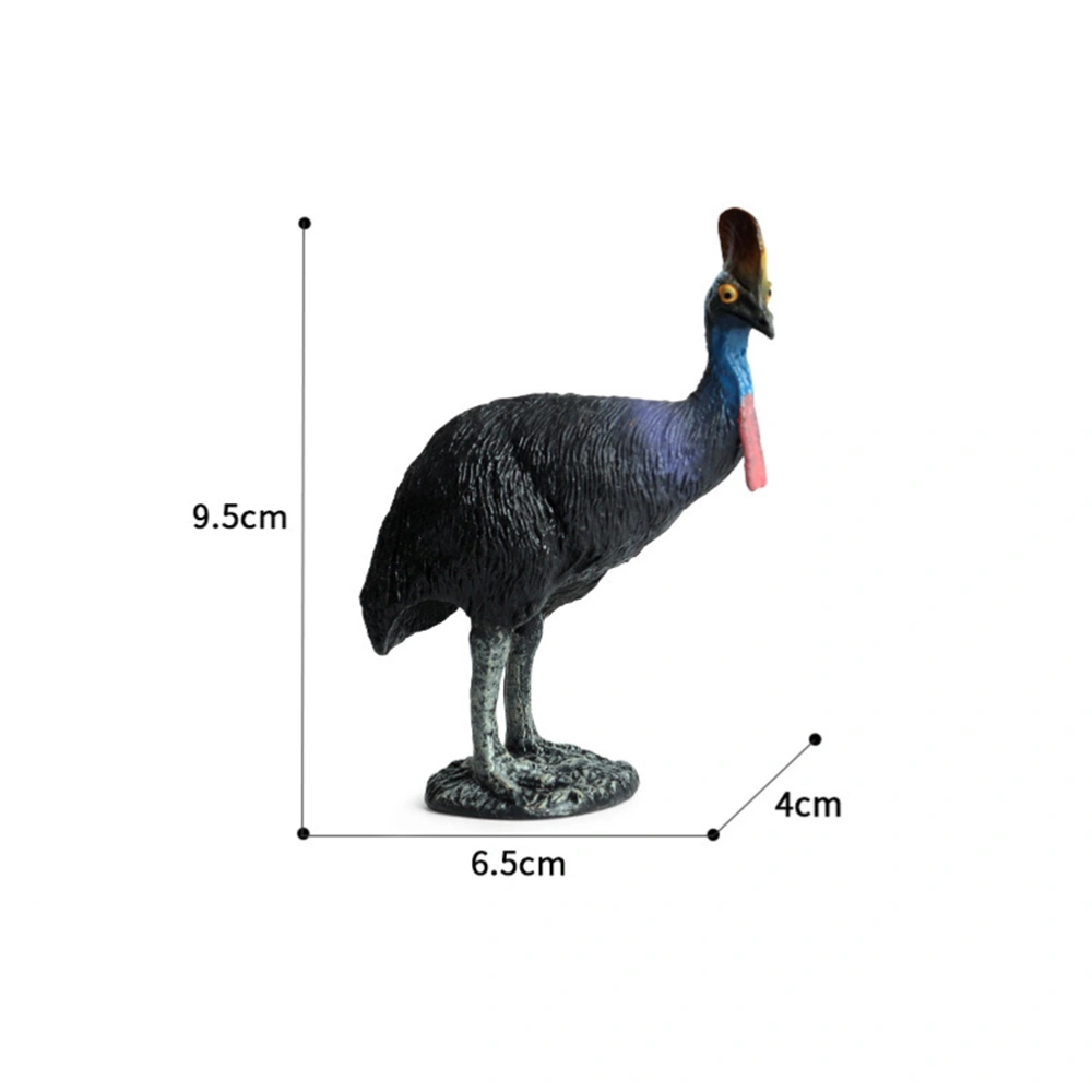 1PC Simulation Cassowary Model Wild Animal Ornament Decorative Craft Room Arrangement for Home Hotel