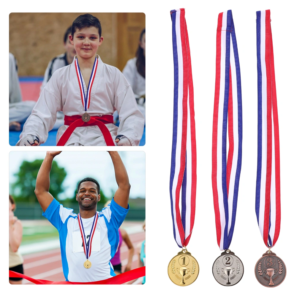 3pcs Zinc Alloy Hanging Medal Awards Sports Medals Portable Competition Medals