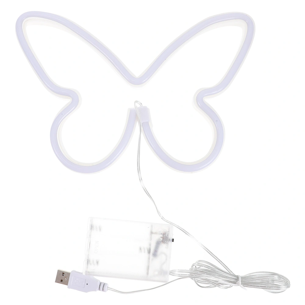 Butterflies Neon Signs Creative LED Wall Light Battery Desktop Neon Light Decor