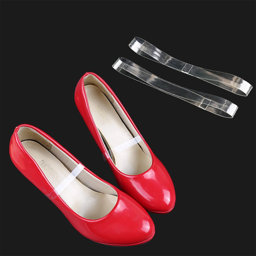 Women's Invisible Shoe Straps Hold Loose High Heeled Shoes (Transparent)