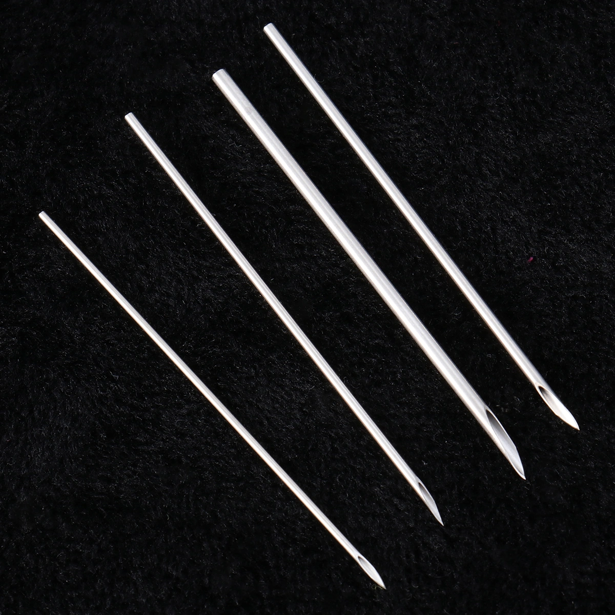 10Pcs Disposable Piercing Needles Nose Lips Perforator Makeup Puncture Needle Silver (14G, 16G, 18G, 20G)