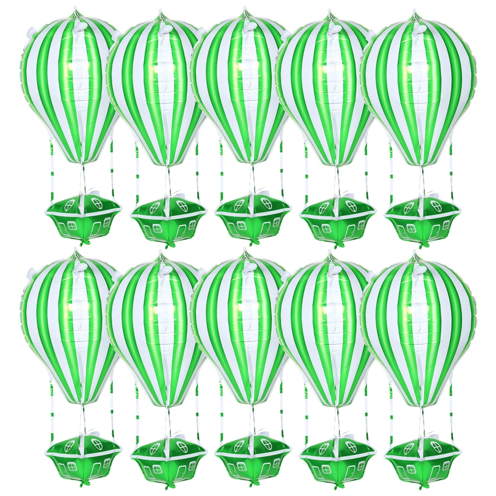 10pcs Hot Air Balloon Aluminum Balloon Classroom Decors Kids Birthday Party Balloons