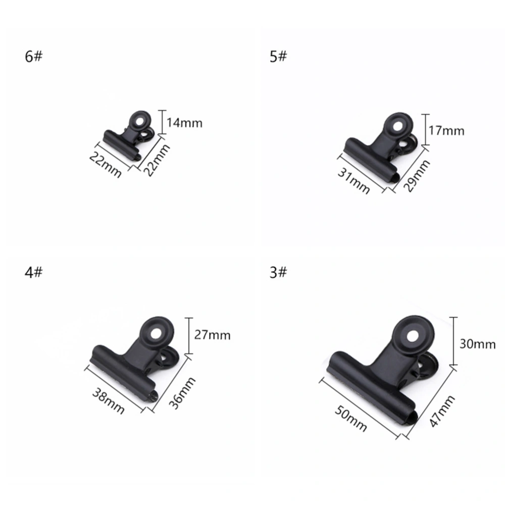 30pcs Note Clips Metal Binder Clips Practical Note Storage Clips Durable Fixing Clips for Restaurant Office Home (22mm Black)