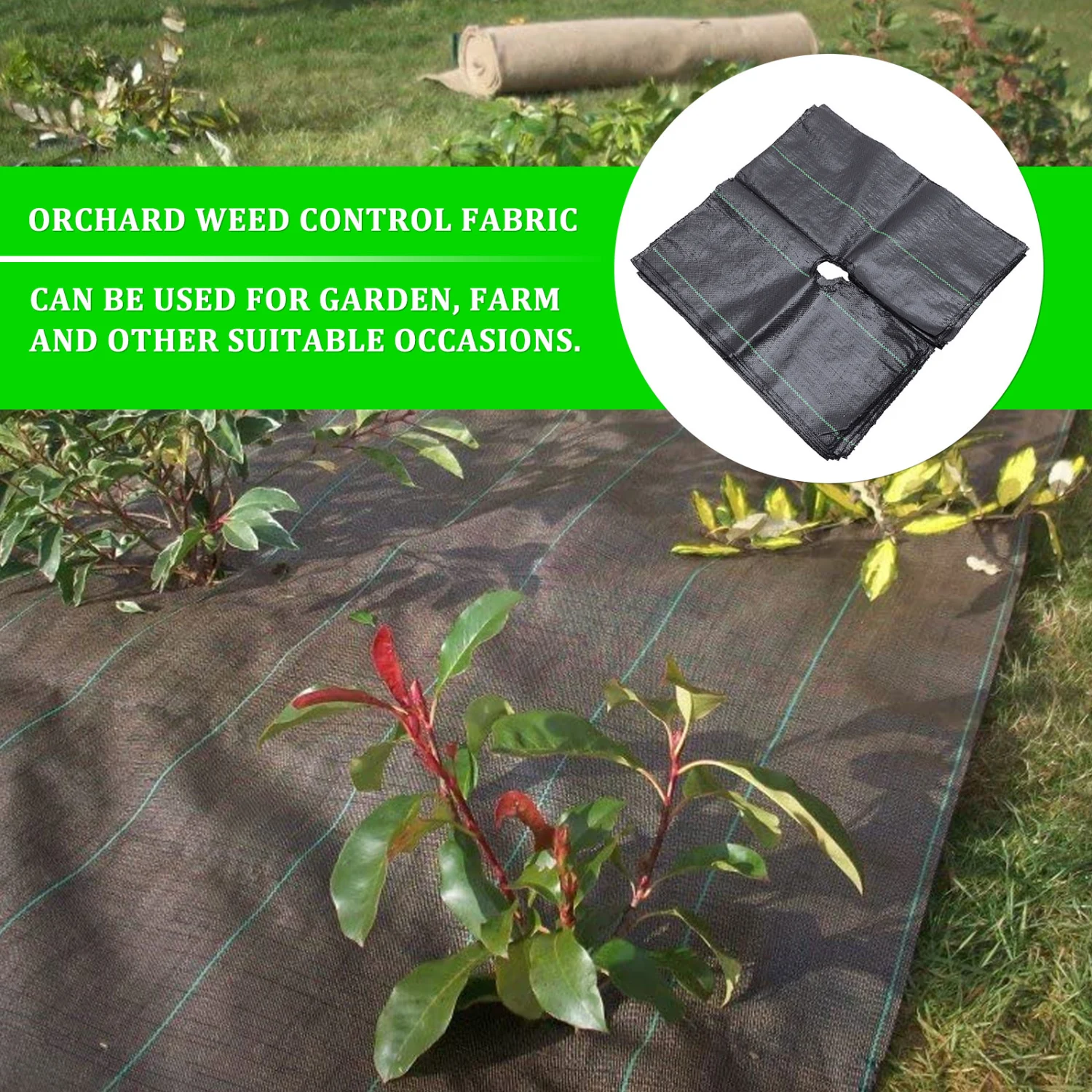12 Sheets Gardening Weed Control Cloth Agricultural Weeding Cloth Ground Tool