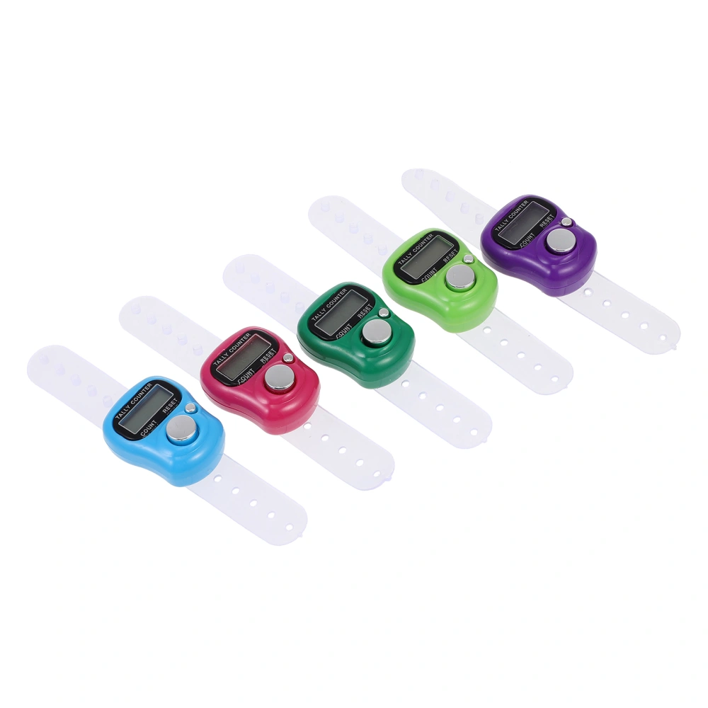 5Pcs Muslim Finger Counters Ring Type Counter Tally Counters (Random Color)