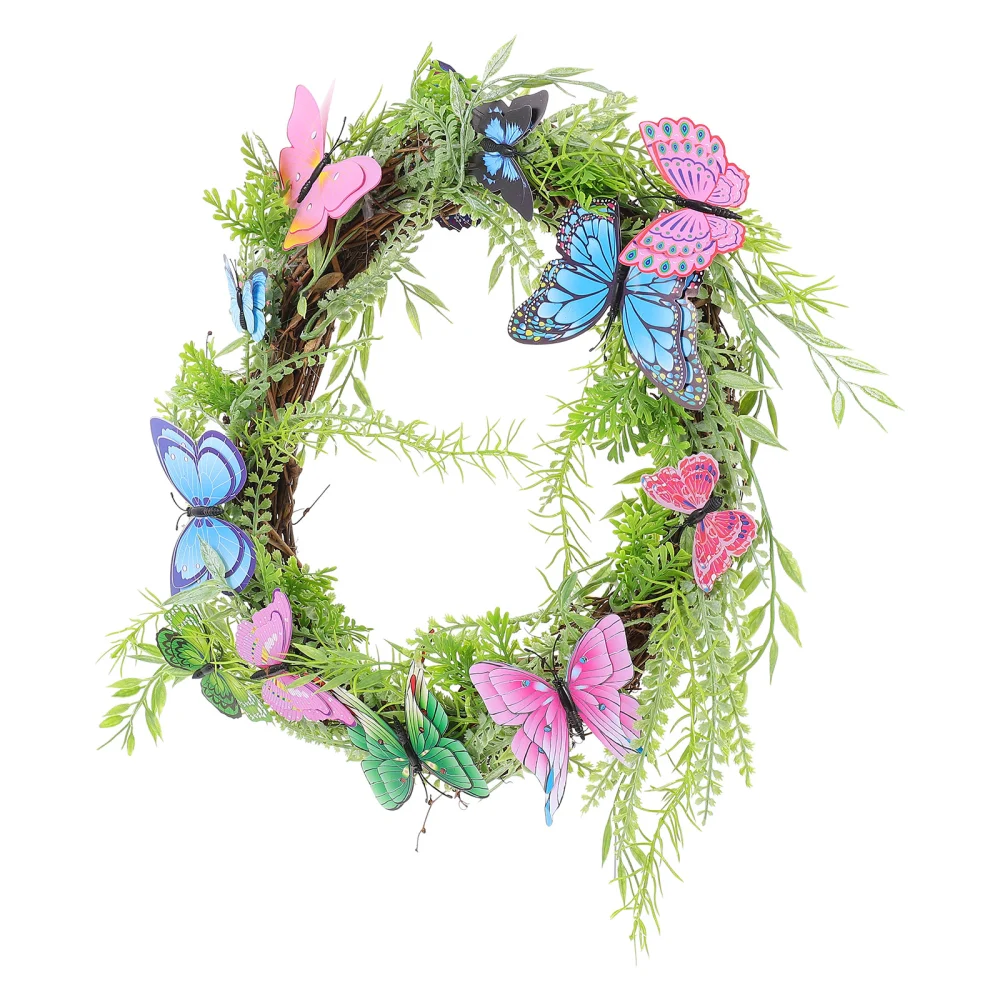 Artificial Butterflies Wreath Spring Front Door Wreath Wedding Party Decorations