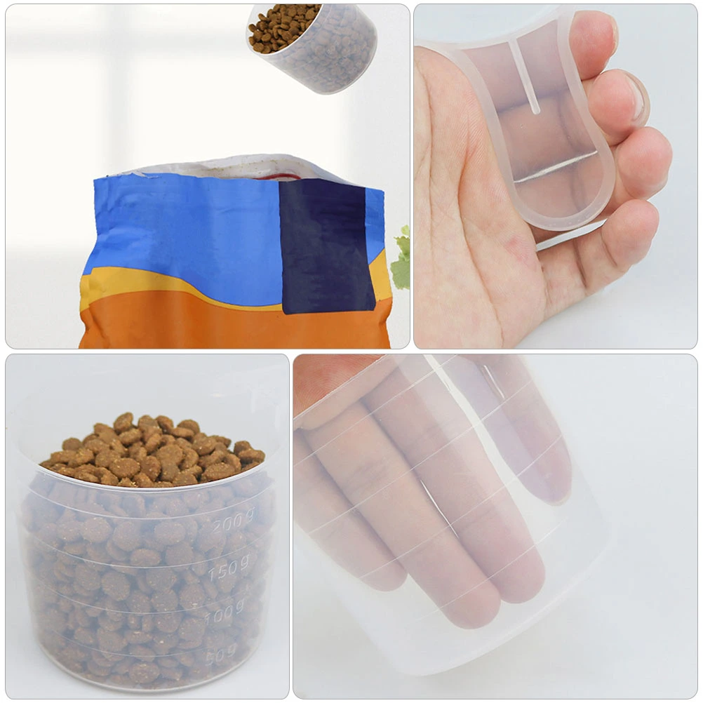2Pcs Household Pet Food Scoops Dog Food Spoons Pet Feeding Tools Pet Supplies (White)