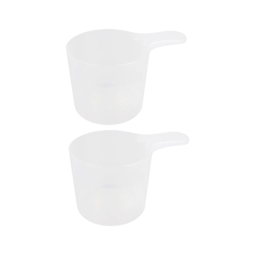 2Pcs Household Pet Food Scoops Dog Food Spoons Pet Feeding Tools Pet Supplies (White)