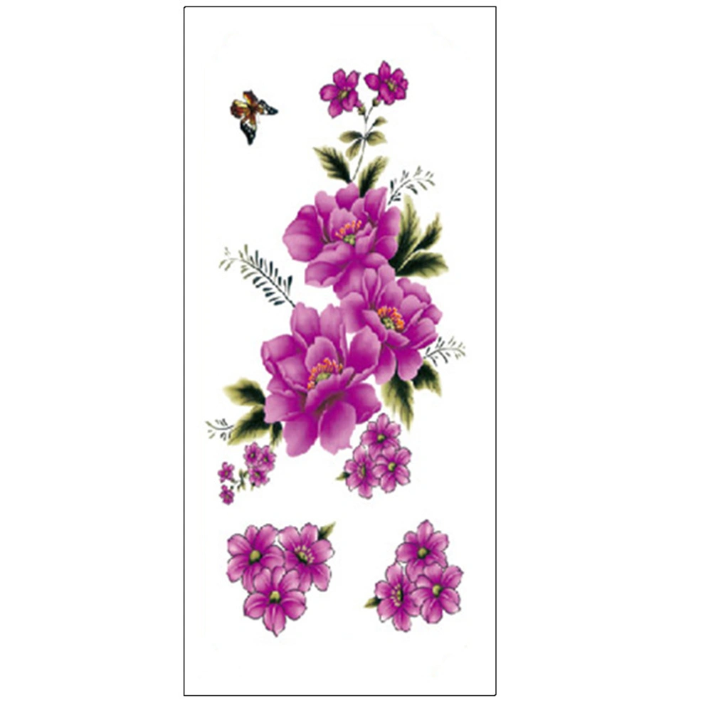 12 Sheets Peony Rose Stickers Colorful Peony Sticker Pretty Rose Stickers