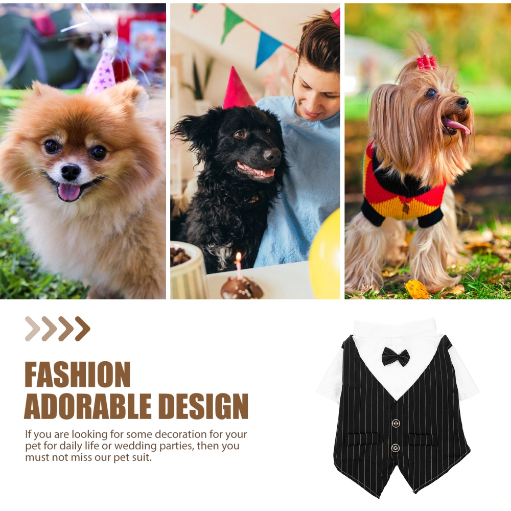 Decorative Puppy Formal Dress Thin Pet Costume Dog Wedding Party Attire