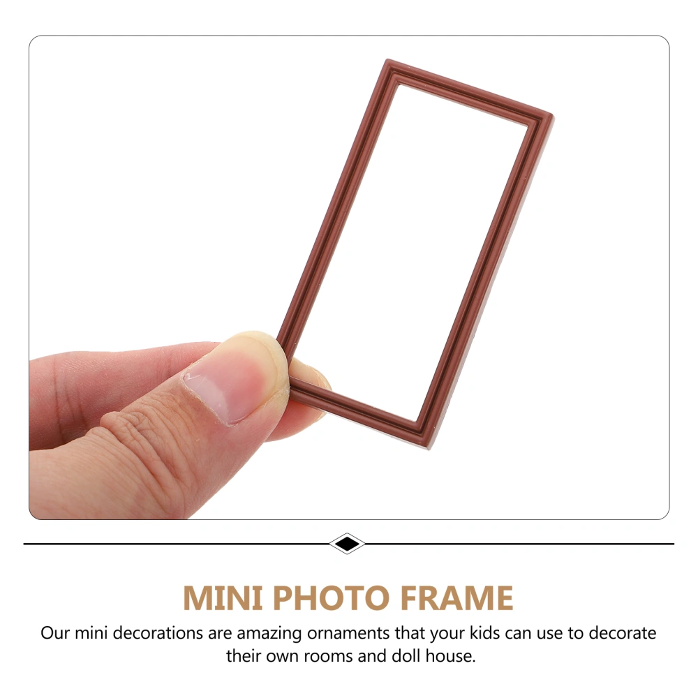 4pcs Miniature Metal Photo Frame Alloy Painting Picture Frame for Mini House