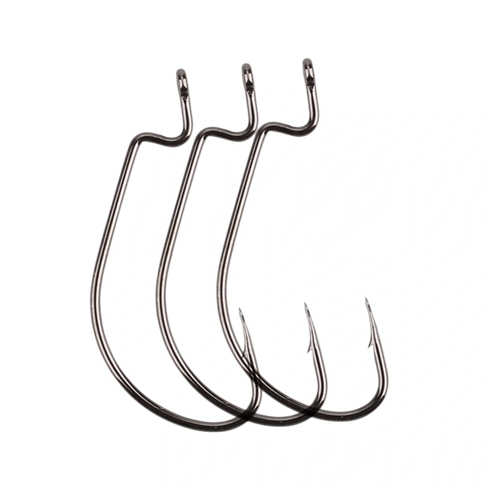 50pcs Long Wide Crank Fish Hook Sharpened Fishing Lead Fish Hooks Fishing Tackle (2)