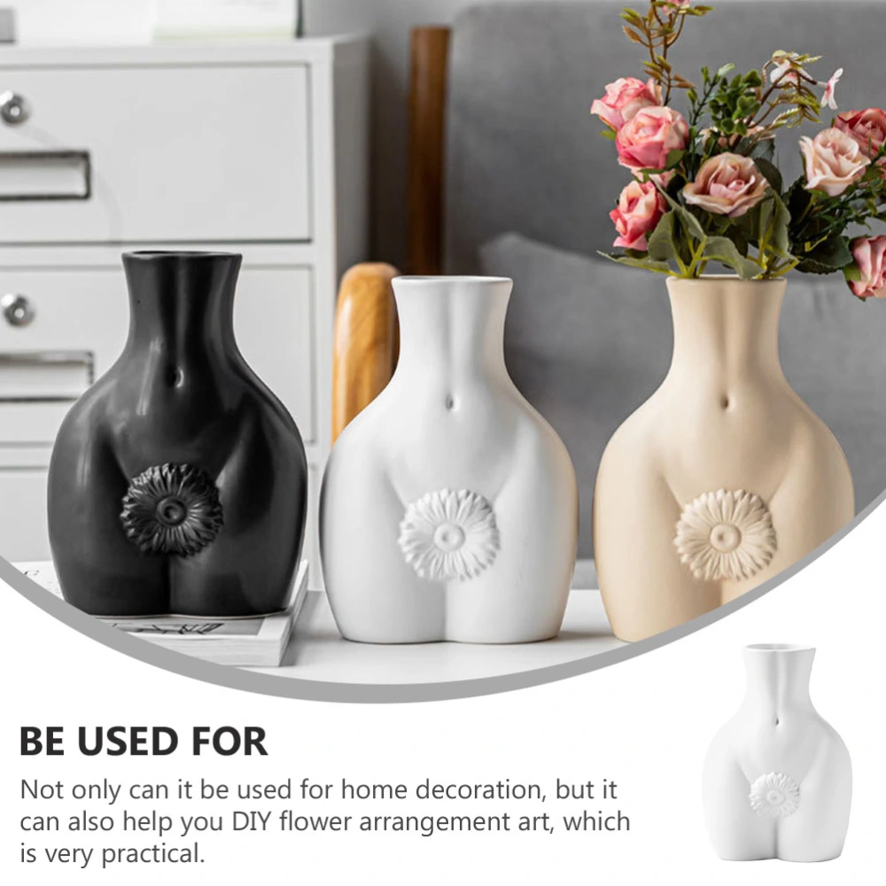 1Pc Ceramic Vase Decorative Home Vase Fashionable Office Adornment Vase Artware