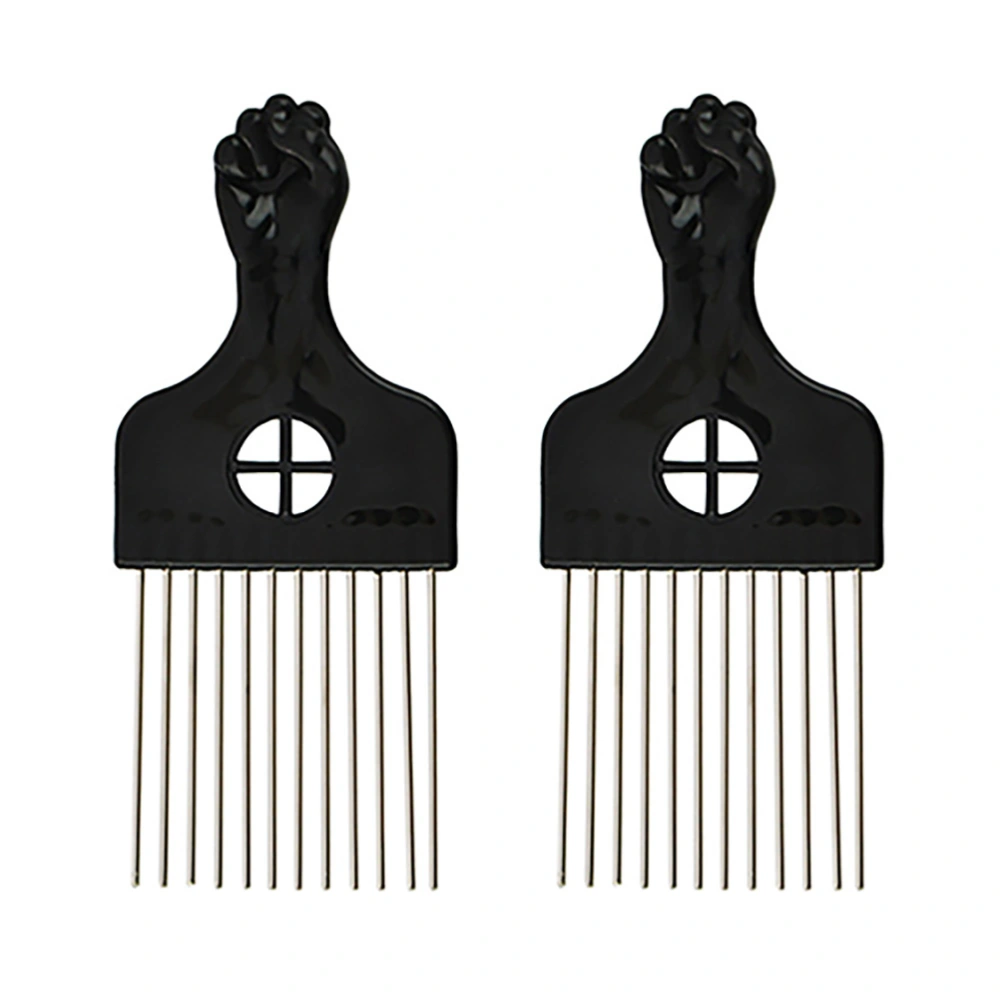 2pcs Steel Needle Combs Hair Salon Combs Hair Styling Combs Hairdressing Supplies for Men Women Girls