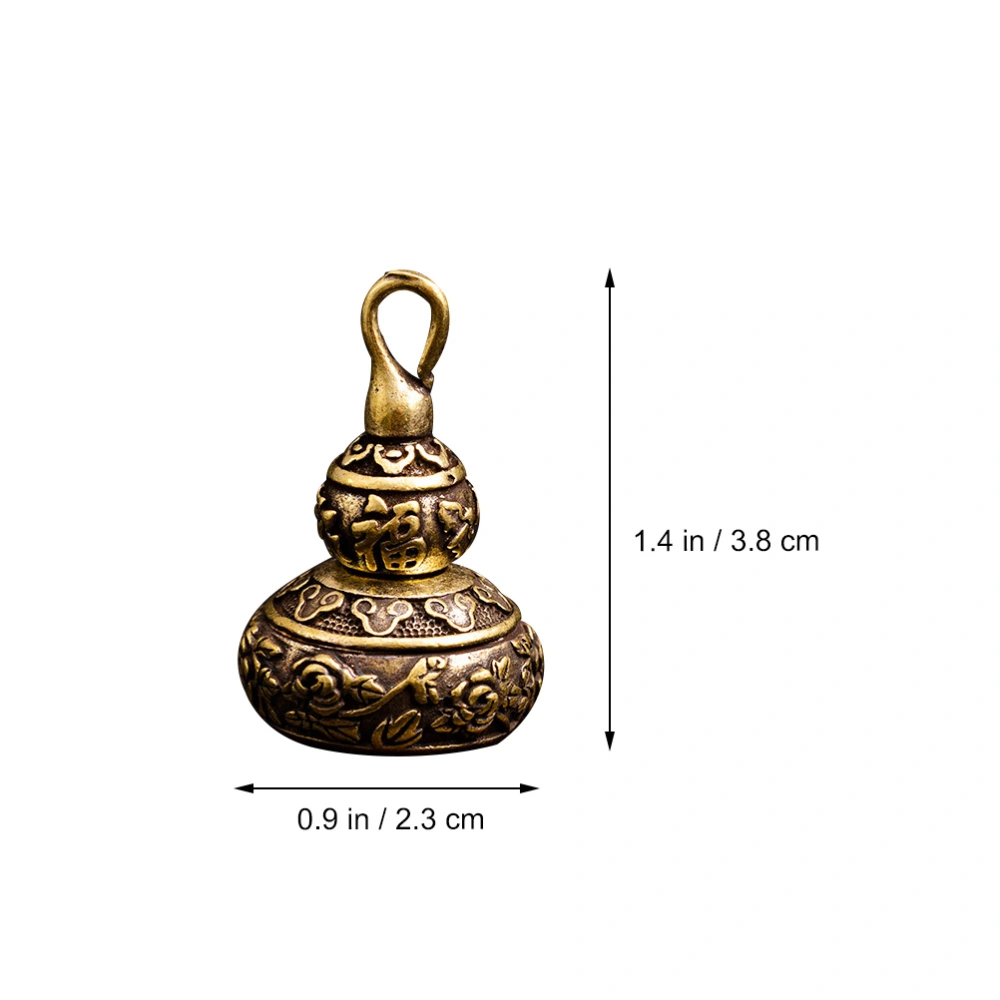 3Pcs Brass Gourd Decorations Calabash Pendants Gourd Shaped Key Ring Pendants